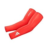 adidas Unisex Aeroready Kompressions-Armstulpen Sportärmel, Rot, S-M (2er Pack)