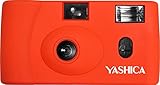Yashica MF-1 orange Snapshot 35 mm Kleinbild Kamera-Set (mit eingelegtem Film + Batterie )