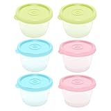 Xpieoyrm 6 Stück Frischhaltedosen, Kleine Brotdose, kleine Lebensmittelbehälter, BPA Frei, Praktische Aufbewahrungsbox Küche, für die Küche Gefrier-Aufbewahrungsbehälter