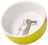 Nobby Nager Keramik Napf "Rabbit" grün/weiß Ø 11cm x 4,5 cm