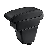 MARCHFA Mittelkonsole Armlehne für Clio 4 Captur mit USB Ports Kunstleder Mittelkonsole Aufbewahrungsbox (Schwarze Linie)
