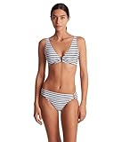 Lauren Ralph Lauren Damen-Bikinioberteil, luxuriös, gestreift, über der Schulter, marineblau/weiß, 40
