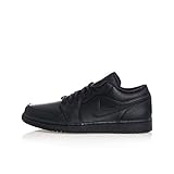Nike Herren Air Jordan 1 Low Basketballschuh, Schwarz, 44 EU