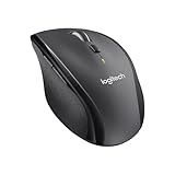 Logitech M705 Marathon Kabellose Maus, 2,4 GHz mit USB-Unifying-Empfänger, 1000 DPI, 5 programmierbare Tasten, 3-Jahres-Batterie, Kompatibel mit PC, Mac, Laptop und Chromebook - Grau