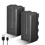 Soonpho 2-Pack Akku NP-F550 Ersatzakku 2 Stück Battery für Sony NP-F970 F960 F950 F770 F750 F570 F550 Kompatibel Godox VILTROX Neewer Camcorder/Monitor/Kamera