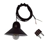 BELI-BECO 321 Hängelampe schwarz für Krippe mit Beleuchtung - Krippenbeleuchtung - Kunststoff - 30 mm - klare Glühlampe E 10-3,5 V - 0,2A