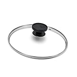 ALLUFLON Glasdeckel aus Edelstahl, 16 cm