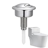 Ersatz für Toilettenspülung mit Druckknopf, Ersatz für Toilettendruckknopf, Toilettenknopf-Spülabdeckung Doppelspülung, Toilettenspülknopf-Drücker, Toilettenzubehör, Spülkasten, Spülkasten-Druckknopf