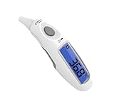 HoMedics TheraP digitales Infrarot Fieberthermometer - Ohr-Fieberthermometer mit großem Display, sofortige Temperaturmessung für Babys, Kinder, Erwachsene, mit Fieberalarm, 10 Speicherplätze