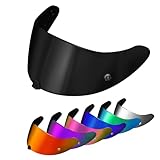 PSLER Helm Visier für EXO 520 1400 R1 - Verspiegelt Helmvisier für Scorpion EXO 391 520 1400 R1 Getöntes Visier Motorradhelm Zubehör Ersatz(Dunkelschwarz)