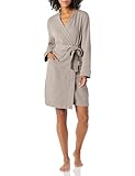 Amazon Essentials Damen Leichter Waffel-Bademantel, Mittellang (Erhältlich In Übergröße), Rauchgrau, M