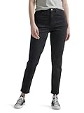 Lee Damen Legendäre High Rise Mom Jeans, Schwarz, 40