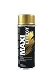 MAXI-SPECIAL | Acryl-Sprühlack | Gold-Effekt | Für Metall | Für Holz | Für Stein | Schnelltrocknend | Aushärtung nach 2 h | Hervorragende Deckkraft | Außen Inhalt: 400 ml (GOLD MX0027)