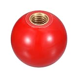 QUARKZMAN Gewindekugelknöpfe, M6 weibliches Gewinde Thermoset-Kugelknopf 20mm Durchmesser Runde Betriebskugelgriffe mit Kupfereinsatz für Maschinenhebelgriff, Rot.