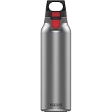 SIGG - Isolierte Trinkflasche - Thermosflasche Hot & Cold One Light Brushed - Mit Fruchtfilter - Auslaufsicher - BPA-frei - 18/8-Edelstahl - Camping & Outdoor - 0,55L