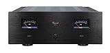 Vincent SP-332 Stereo Hybrid-Endstufe, High End HiFi Endverstärker mit beleuchteten VU-Metern, Anschlüsse für 2 Lautsprecher-Paare, schwarz