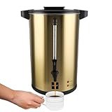 Valgus Kommerzielle Edelstahl Gold Kaffee Urne 110 Tassen 16L Doppelwandige Professionelle Kaffeemaschine Kaffeemaschine Heißwasser Urne für Catering und Hochzeitsfeiern