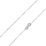 Materia Goldkette 375 Weißgold Damen Mädchen 50cm - Ankerkette Halskette Gold Schmuck Made in Germany K110-50