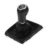 VekAuto 6-Gang-Schaltknauf mit Schaltsack kompatibel für Vauxhall für Opel für Astra Corsa D Zafira B 2005-2010, strapazierfähiges schwarzes Kunststoff-Schaltgestänge-Knauf