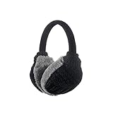 Fenical Ohr-Muffs-Winter-justierbare gestrickte Ohr-Wärmer mit Faux pelzartig für Frauen-Männer
