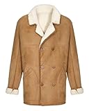 Brian Dufflecoat aus Leder, Camel-Braun, XL