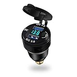 Motorrad Zigarettenanzünder-USB Ladegerät-Adapter für BMW Motorrad - QC 3.0 Doppelstecker USB Steckdose Ladegerät 12V, Schnell Handy Ladegerät, mit Schalter und Voltmeter