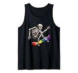 Skeleton Ridng Skateboad LGBT-Q Skater Gay Pride Monat Tank Top