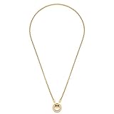 JEWELS BY LEONARDO Halskette Clip & Mix Lolita • Venezianer-Kette aus goldfarbenem Edelstahl • kurze Basickette mit Ring für Charm-Anhänger • 43 cm Länge • Schmuck Geschenk Damen • 018412