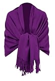 Van Der Rich Schal Weiches Gemisch aus Kaschmir und Wolle - Damen (26-Violett)
