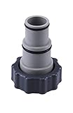 Poolomio Intex Adapter A - Schlauchadapter für Pool-Sandfilteranlagen, Absperrventile & Absperrhahn, Schlauchverbinder mit Innengewinde zum Verschrauben eines Standard-Poolschlauchs mit Ø 32mm & 38mm
