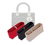 LinerLink Taschen-Organizer für Dior kleine Damentasche (20 x 16,5 x 8 cm (L x H x T), handgefertigter Taschen-Organizer, individueller Tascheneinsatz, 2 mm Filztascheneinsatz (Beige, Stil B: