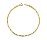 LAMUR Armband aus 585er-Gold, Modernes Goldarmband für Damen, Damenschmuck, Goldschmuck mit Reinigungstuch, Damenarmband, Länge 17 cm, Kordel-Armband
