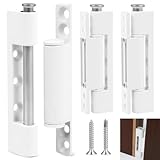 Niuny Tür und Fenster Scharniere 3Stk Türscharniere 95mm Türbänder Fensterbeschläge Ersatzteile Fensterband Scharnier Weiß Aufschraubband Zinklegierung Fensterscharnier für Fliegengitter Tür Fenster