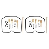 Vergaser Reparatursatz Umbausatz Motorrad Dichtung Vergaserdichtsatz Schwimmerkammer Hauptdüse Düsennadel Nadeldüse Gemischschraube O-Ring Motorradvergaser für Kawasaki GPZ 500S GPZ 500 S 1987-2003