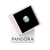 PANDORA Winterblaue Schneeflocke Murano-Charm aus Sterling Silber mit blauem Glasstein, Moments Collection, kompatibel Moments Armbänder, 792377C00