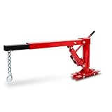 EBERTH Pick Up Kran, Ladekran, Maximum Tragfähigkeit 450 kg, massiver Fuß für Bodenmontage, Lasthaken und Kette, Hubhöhe von 35 bis 1330 mm, Auslegerlänge von 880 bis 1400 mm, Werkstattkran