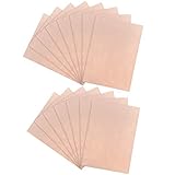 FOROREH 15pcs Einseitig Kupfer Plattiert Laminat PCB Leiterplatte, 7 x 10 cm PCB Kupferblech Schaltung Brett PCB Single Copper Clad Board Kit für DIY-Lötzinn Industrielles Lötmittel Wartung