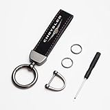 ZZRSXZSR Kreative Auto Logo Schlüsselanhänger für Chrysler Aspen Crossfire Pacifica,Chrom Metalllegierung Schlüsselanhänger SchlüSsel AnhäNger SchlüSselringe,Black