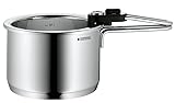 WMF Simmertopf induktion mit Temperaturanzeige 1,5l, Milchtopf Induktion, Wasserbadkocher herausnehmbaren Einsatz, Cromargan Edelstahl