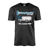 Camptourist Klappfix CT 6-2W DDR Camping Wohnzeltanhänger Zelt T-Shirt#4142, Größe:S, Farbe:Schwarz