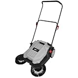 DEDRA Handkehrmaschine Kehrmaschine, 3 Bürsten, 650 mm Kehrbreite, 18 l Kehrbehälter, Kapazität: 2600m2/Stunde, Verstellbarer Lenker, robuste Räder, ergonomischer Griff