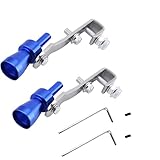 Turbo sound,Turbo sound whistle，Auspuff Sound Booster Pfeife,Für Turbolader pfeifen Im Auto，Universal Turbo whistle Soundgenerator Tuning - Auspuffpfeife für Endrohre,Simulator-Pfeife (blau_S_2 Stück)