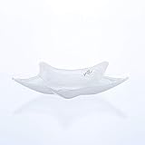 Sandra Rich, Glas- Schale Alabaster Star Plate – White 22cm Glasschale in Sternform. 1 Stück in Weiss. 2230-22-40