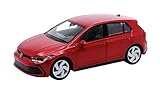 Toi-Toys Volkswagen Golf 8 GTI Metall Modellauto VW Modell Auto Spielzeugauto 4-Varianten 49 (Rot-Metallic)
