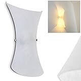 Wandlampe Rivoli aus Metall/Glas in Weiß, moderne Wandleuchte mit Up & Down-Effekt, 2 x E14 max. 40 Watt, Innenwandleuchte mit Lichteffekt, geeignet für LED Leuchtmittel