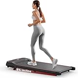 Laufband für Zuhause mit Neigung, 2 in 1 Walking Pad, Klappbar Laufband mit Steigung, 2.5HP Under Desk Schreibtisch Treadmill für Zuhause & Büro, Fernbedienung, Keine Installation (1-6 KM/H)