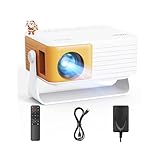 YOTON Mini Beamer Klein[180°Drehung & Auto Keystone] New Y3 Mini Projektor 1080P Unterstützt 15000L, 50% Zoom Tragbarer Beamer für Heimkino Schlafzimmer Kompatibel mit HDMI/USB/Phone/PS5/TV Stick