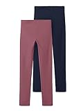 NAME IT NKFVIVIAN 2P Legging L NOOS 13205781, Deco Rose/Packed with Dark SAP, 122/128