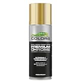 COLORS Sprühlack - 400ml Spraydose - Sprühfarbe für alle Oberflächen, Innenbereich, Tolle Deckkraft | Gold Chromeffekt Glanz