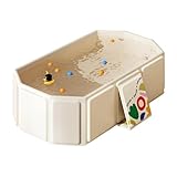 Faltbare Badewanne für Kinder, Tragbare Badewanne, Große Kleinkindbadewanne, Tragbares Duschbecken, Badewanne Kinder für 0-8 Jahre, Integrierte Badewanne mit Ablassschraube (Beige)